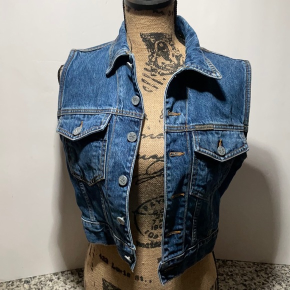 Vintage Calvin Klein Jean vest , size small - Picture 1 of 5
